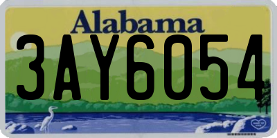 AL license plate 3AY6054