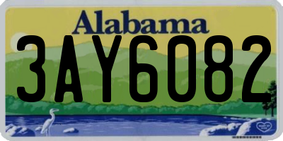AL license plate 3AY6082
