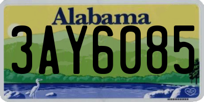 AL license plate 3AY6085