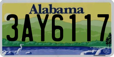 AL license plate 3AY6117