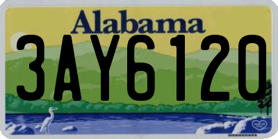 AL license plate 3AY6120