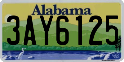 AL license plate 3AY6125