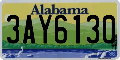 AL license plate 3AY6130
