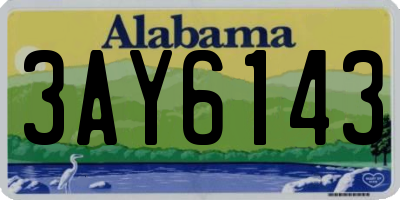 AL license plate 3AY6143