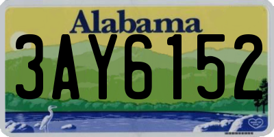AL license plate 3AY6152
