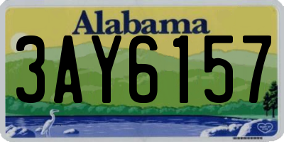 AL license plate 3AY6157