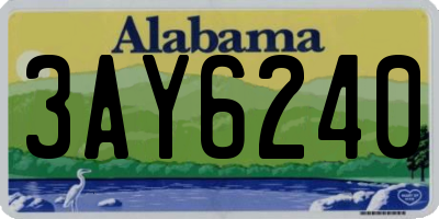 AL license plate 3AY6240
