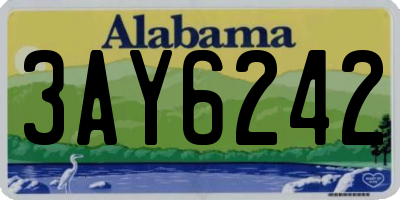 AL license plate 3AY6242