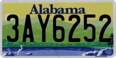 AL license plate 3AY6252