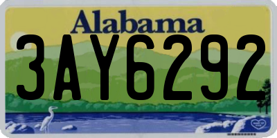 AL license plate 3AY6292