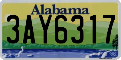 AL license plate 3AY6317