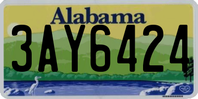 AL license plate 3AY6424