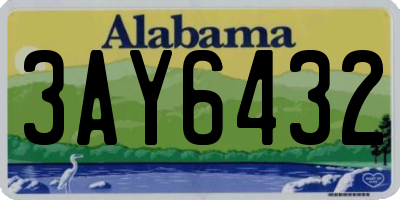 AL license plate 3AY6432