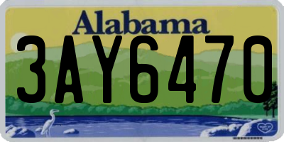 AL license plate 3AY6470