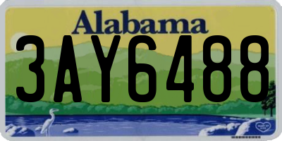 AL license plate 3AY6488