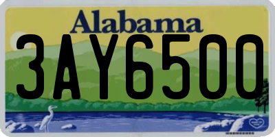 AL license plate 3AY6500