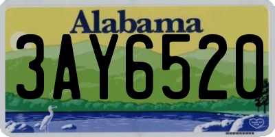 AL license plate 3AY6520