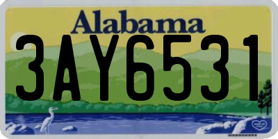 AL license plate 3AY6531