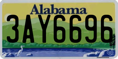 AL license plate 3AY6696
