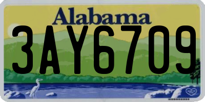 AL license plate 3AY6709