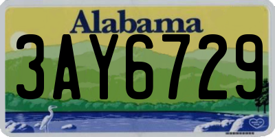 AL license plate 3AY6729