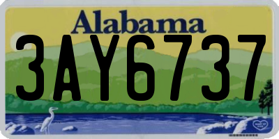 AL license plate 3AY6737