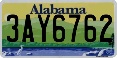 AL license plate 3AY6762