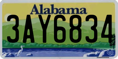 AL license plate 3AY6834