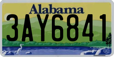 AL license plate 3AY6841