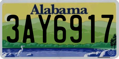 AL license plate 3AY6917