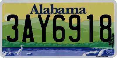 AL license plate 3AY6918