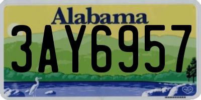 AL license plate 3AY6957