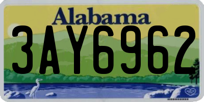 AL license plate 3AY6962