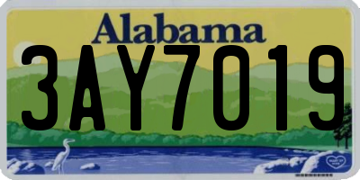 AL license plate 3AY7019