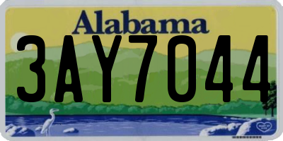 AL license plate 3AY7044