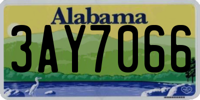 AL license plate 3AY7066