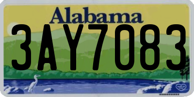AL license plate 3AY7083