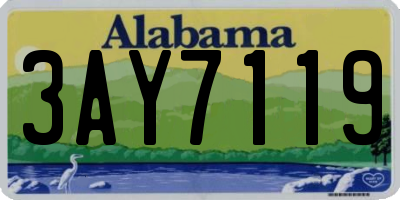 AL license plate 3AY7119