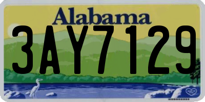 AL license plate 3AY7129