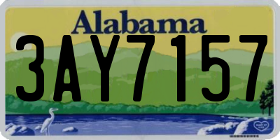 AL license plate 3AY7157