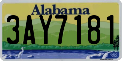 AL license plate 3AY7181
