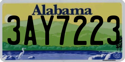 AL license plate 3AY7223