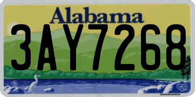 AL license plate 3AY7268