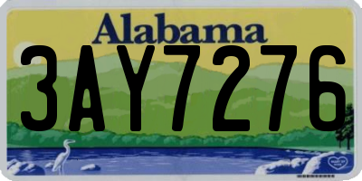 AL license plate 3AY7276