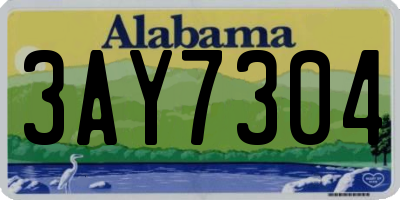 AL license plate 3AY7304