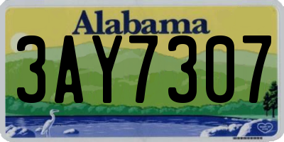 AL license plate 3AY7307