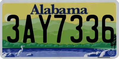 AL license plate 3AY7336