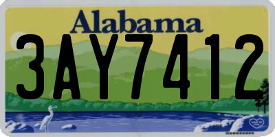 AL license plate 3AY7412