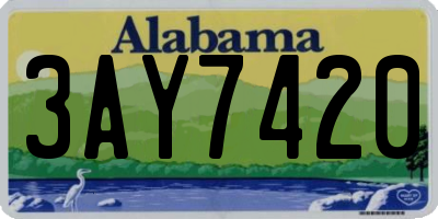 AL license plate 3AY7420