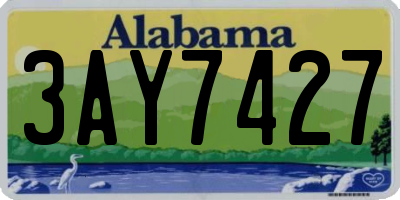AL license plate 3AY7427